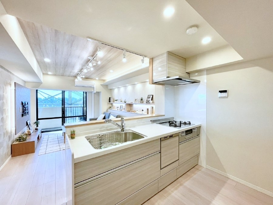 �L�b�`�� ���Ƒ��̉�b�e�ޑΖʃL�b�`���B���������̃p�p�}�}�����Ƒ��Ɖ߂������Ԃ����������I